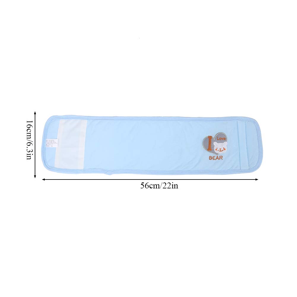 Haosie Baby Belly Button Band, Infant Belly Protector, Cotton Umbilical Hernia Belt for Toddler Boys Girls (22 X 6.3 In)(Light Blue) - Image 2